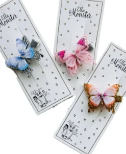 Ella & Monster Hårclips Butterfly Dream 6 Pcs 3 Colors- Festtøj & Tilbehør