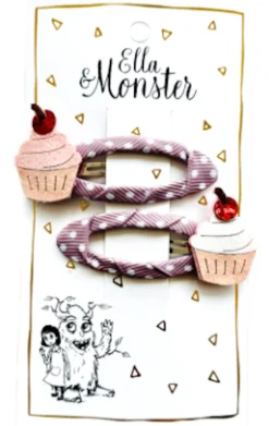 Ella & Monster Hårclips Cherry Cupcake- Festtøj & Tilbehør