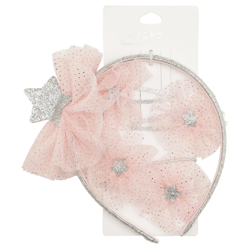 Jocko Hårpyntsæt - Lyserød- Festtøj & Tilbehør