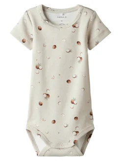 NAME IT Huxley Kortærmet Body - PEYOTE- Bodystocking Kortærmet