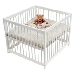 Hoppekids IDA-MARIE Kravlegård - hvid-Børn Rejsesenge & Kravlegårde