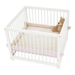 Hoppekids IDA-MARIE Kravlegård - hvid-Børn Rejsesenge & Kravlegårde