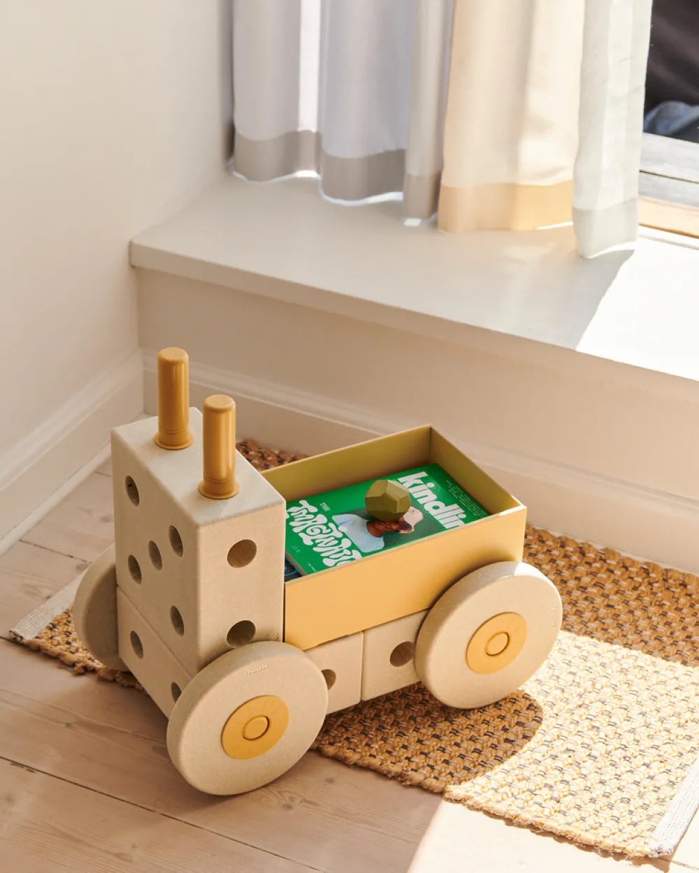 MODU 3-in-1 Baby Walker Sand Grey / Honey Yellow- Gåvogne & Aktivitetsborde