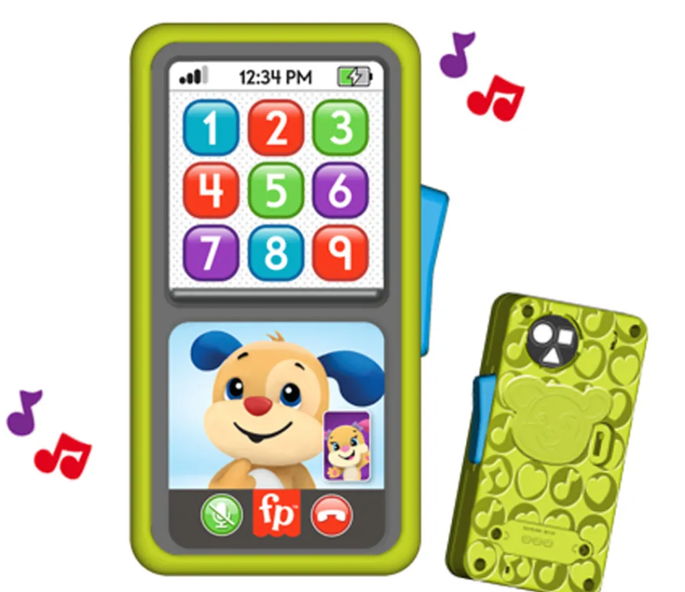 Fisher-Price 2-in-1 Slide to Learn Smartphone Nordics- Legetelefoner & -Tablets