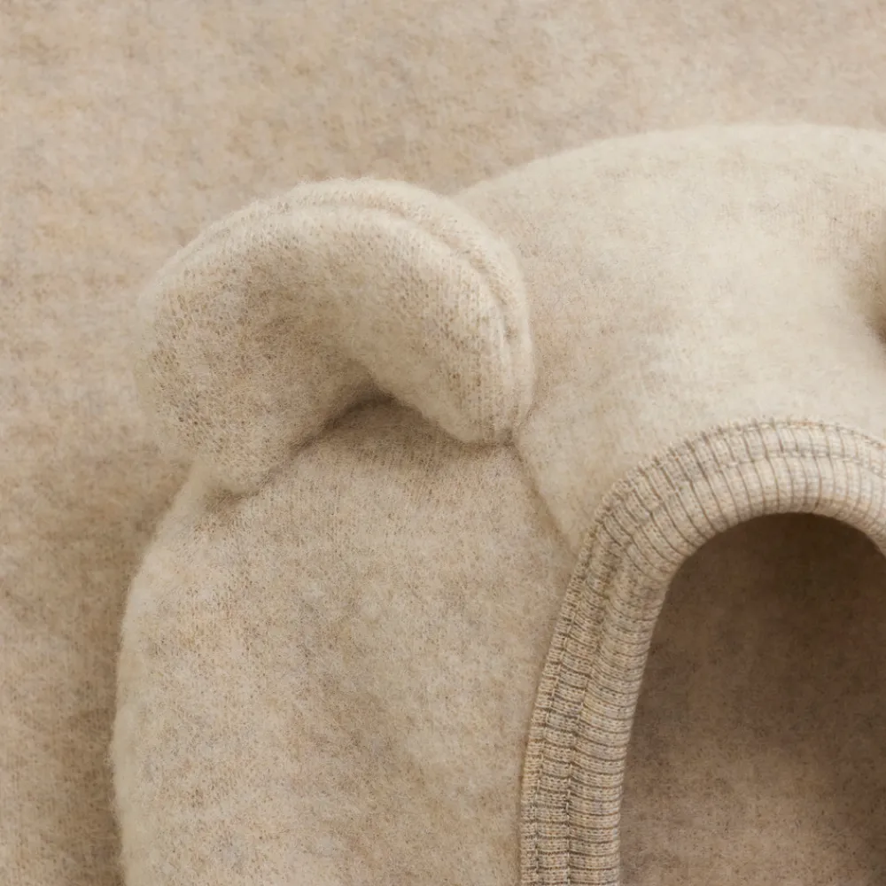 HUTTEliHUT Jakke Ører Uld Fleece - Camel Melange- Uldoverdele