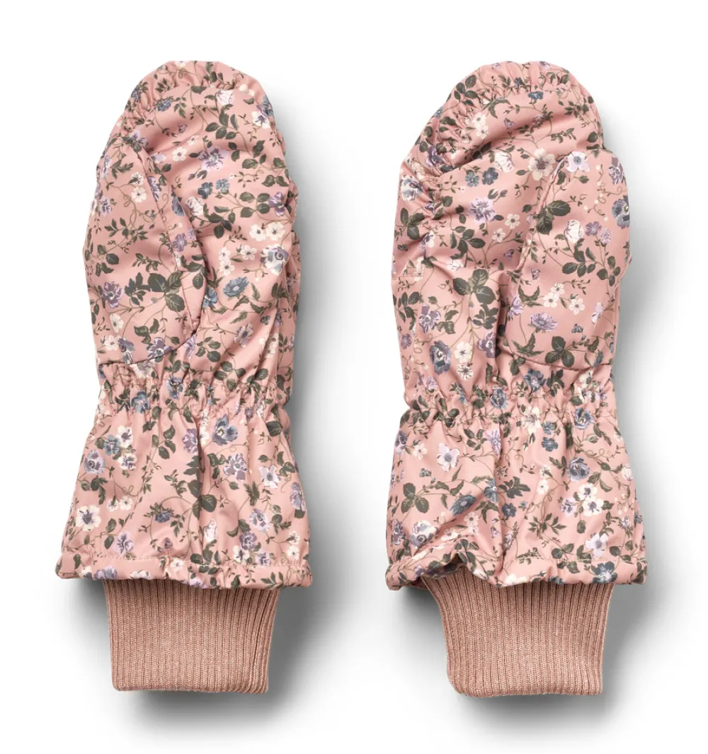 Wheat Jazz Puffer Handsker - Rose powder flowers- Luffer & Vanter