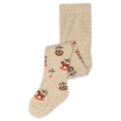 MP Denmark Julle strømpebukser - Beige Melange- Strømpebukser