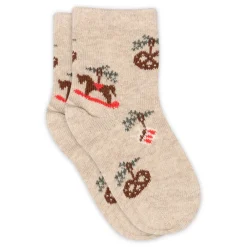 MP Denmark Julle strømper - Beige Melange- Strømper|Juletøj