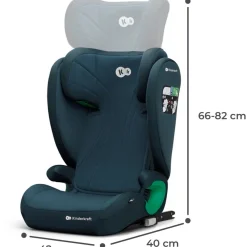 Kinderkraft Junior Fix 2 i-Size - harbor blue- Autostole 100-150 Cm (4-12 År)