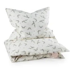 Sebra Junior sengetøj, powder blossom, beige 140x100-Børn Sengetøj