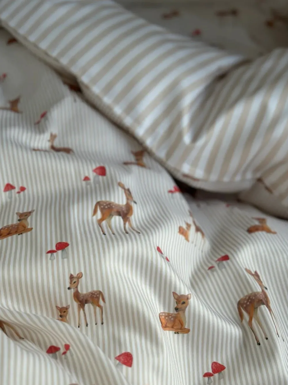 All By Voss Juniorsengetøj, Bambi Beige 100x140 cm-Børn Sengetøj