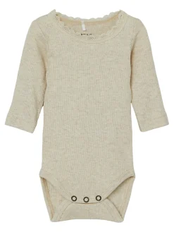 NAME IT Kab langærmet boby - Peyote melange- Bodystocking Langærmet