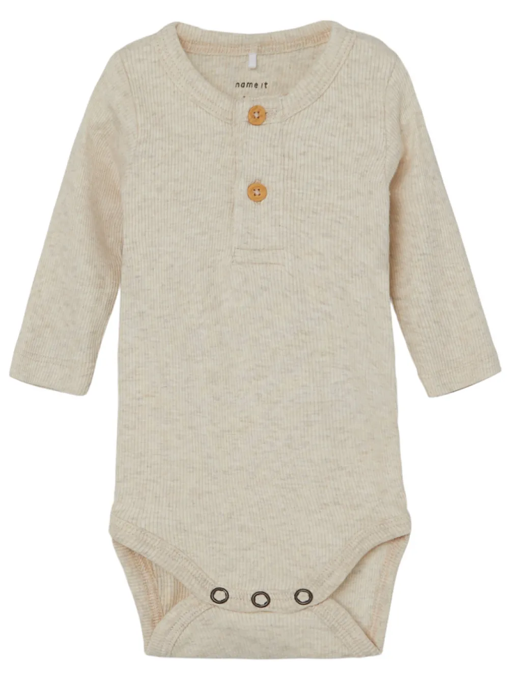 NAME IT Kab langærmet body NOOS - peyote melange- Bodystocking Langærmet