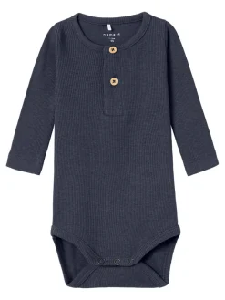 NAME IT Kab langærmet body NOOS - dark sapphire- Bodystocking Langærmet