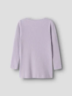 NAME IT Kab langærmet top - Lavender Gray- Bluser