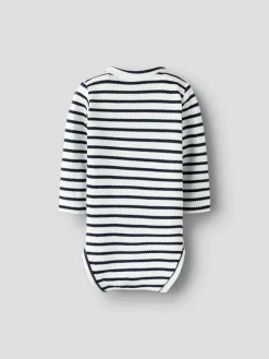 NAME IT Kans Langærmet Wrap Body - Cloud Dancer- Bodystocking M. Skrålukning