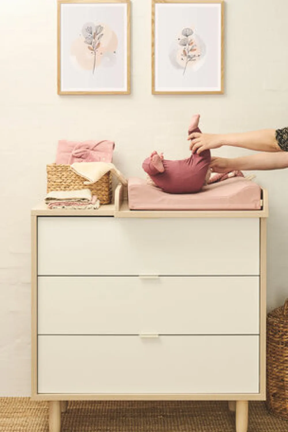 BeKids Karl starterpakke - seng, puslekommode, madras og lagen-Børn Pakkeløsninger|Pusleborde