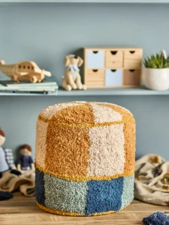 Bloomingvillemini Kio Puf, Blå, Bomuld-Børn Bænke & Skamler