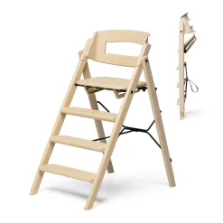 KAOS Klapp højstol foldbar - Genbrugsplast, sand-Børn Højstole Uden Tilbehør