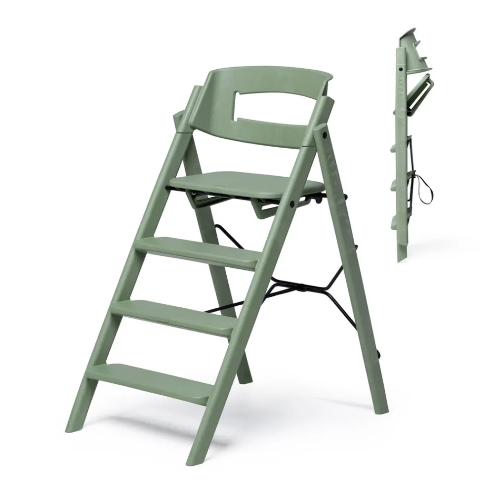 KAOS Klapp højstol foldbar - Genbrugsplast, grøn-Børn Højstole Uden Tilbehør