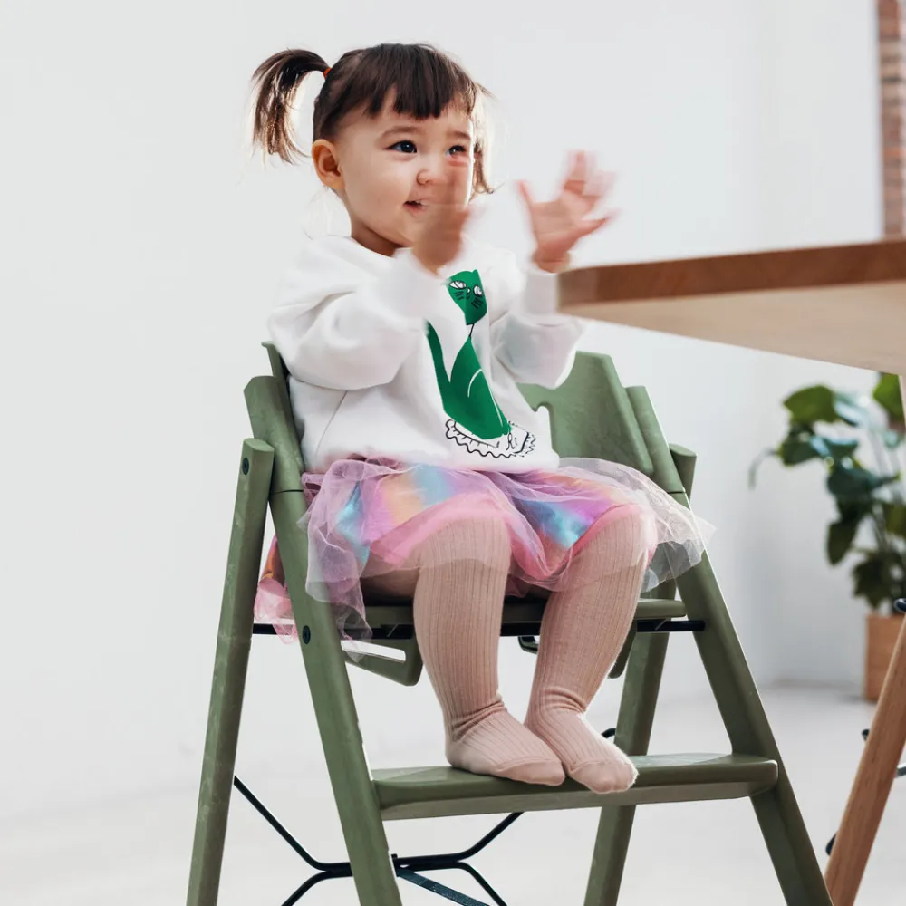 KAOS Klapp højstol foldbar - Genbrugsplast, grøn-Børn Højstole Uden Tilbehør