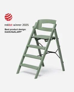 KAOS Klapp højstol foldbar - Genbrugsplast, grøn-Børn Højstole Uden Tilbehør