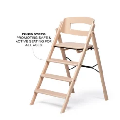 KAOS Klapp højstol foldbar bøg inkl. pude - natur-Børn Højstole Med Tilbehør
