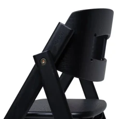 KAOS Klapp højstol foldbar eg inkl. bøjle og bakke - sort-Børn Højstole Med Tilbehør