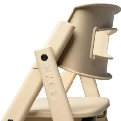 KAOS Klapp højstol foldbar genbrugsplast inkl. pude - sand-Børn Højstole Med Tilbehør