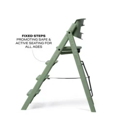 KAOS Klapp højstol foldbar genbrugsplast inkl. pude - grøn-Børn Højstole Med Tilbehør