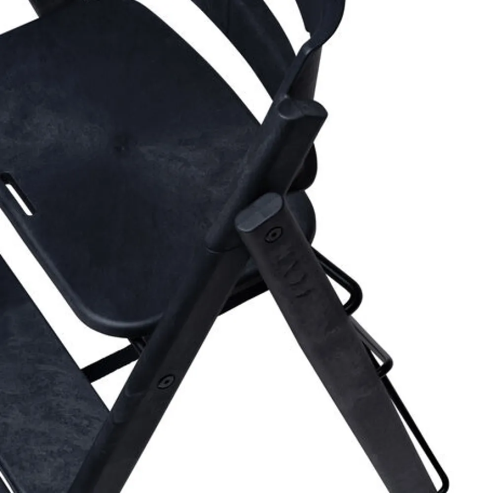 KAOS Klapp højstol foldbar genbrugsplast inkl. bøjle og bakke - sort-Børn Højstole Med Tilbehør