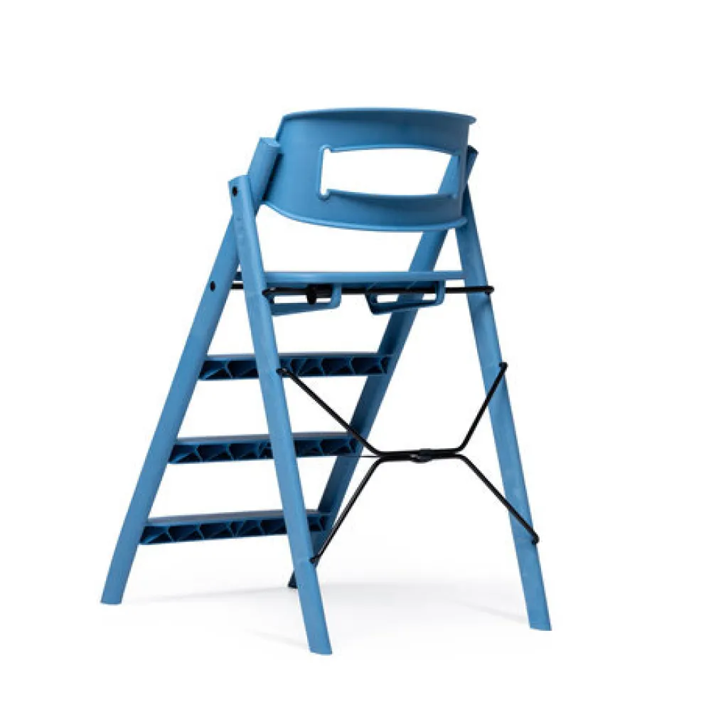 KAOS Klapp højstol foldbar genbrugsplast inkl. pude - blå-Børn Højstole Med Tilbehør