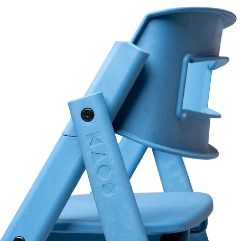 KAOS Klapp højstol foldbar genbrugsplast inkl. pude - blå-Børn Højstole Med Tilbehør
