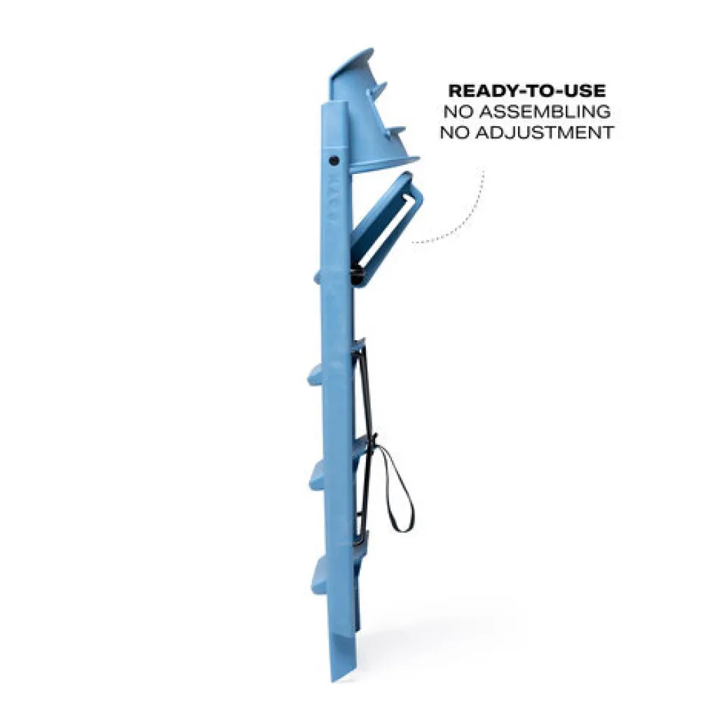 KAOS Klapp højstol foldbar genbrugsplast inkl. pude - blå-Børn Højstole Med Tilbehør