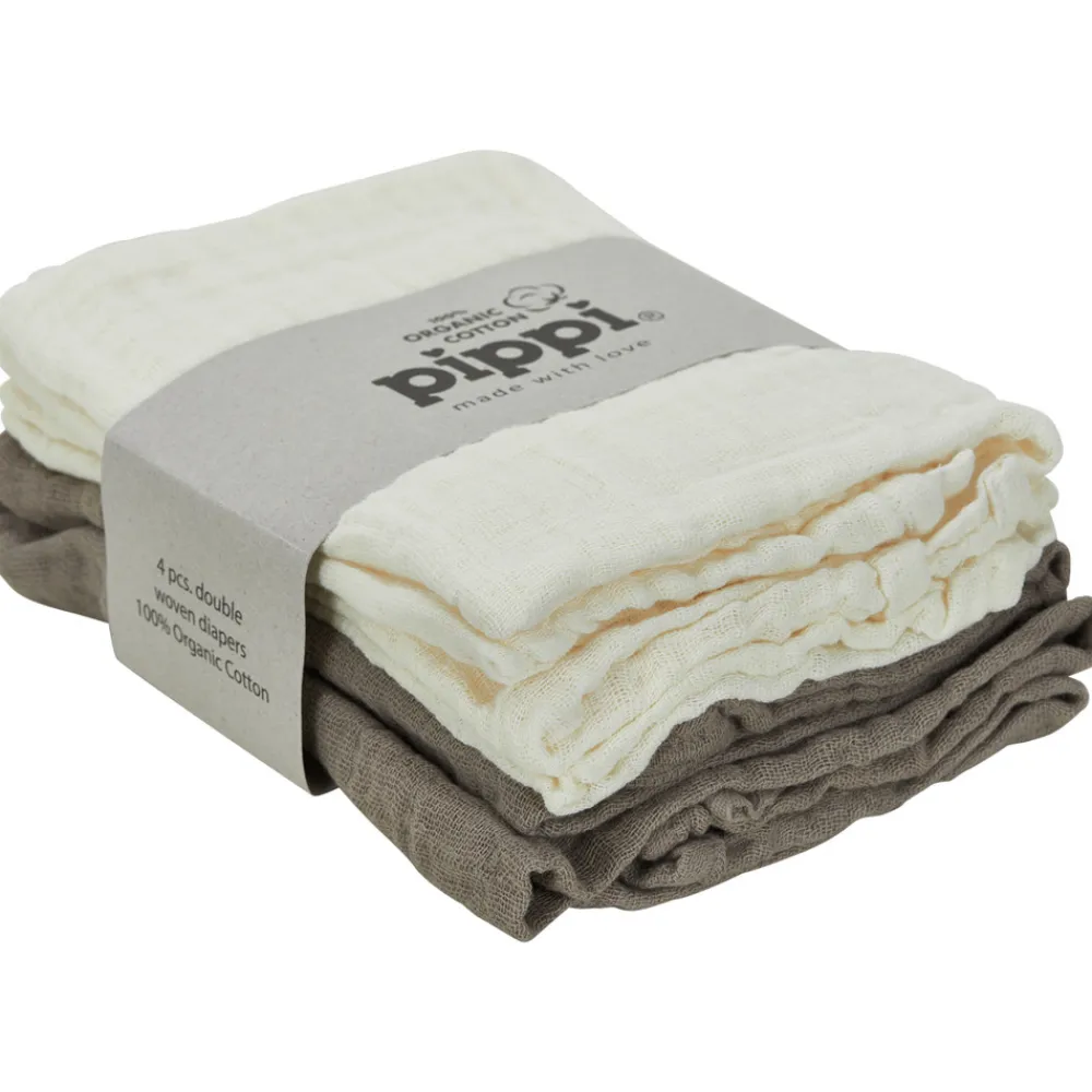 Pippi Øko Stofbleer (4-pak) - Cinder-Børn Stofbleer & Klude|Stofbleer