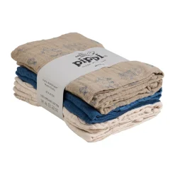 Pippi Øko. stofbleer (6-pak) - China Blue-Børn Stofbleer & Klude|Stofbleer