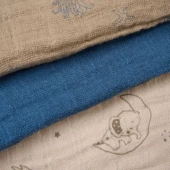 Pippi Øko. stofbleer (6-pak) - China Blue-Børn Stofbleer & Klude|Stofbleer