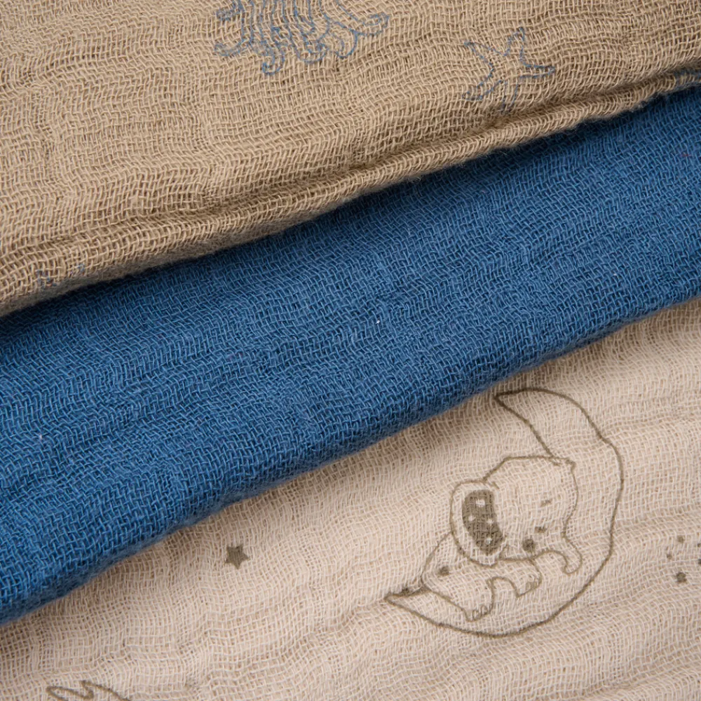 Pippi Øko. stofbleer (6-pak) - China Blue-Børn Stofbleer & Klude|Stofbleer