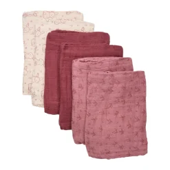 Pippi Øko. stofbleer (6-pak) - Old Rose-Børn Stofbleer & Klude|Stofbleer