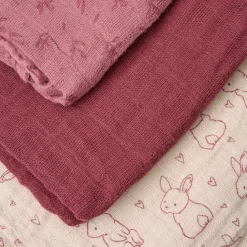 Pippi Øko. stofbleer (6-pak) - Old Rose-Børn Stofbleer & Klude|Stofbleer