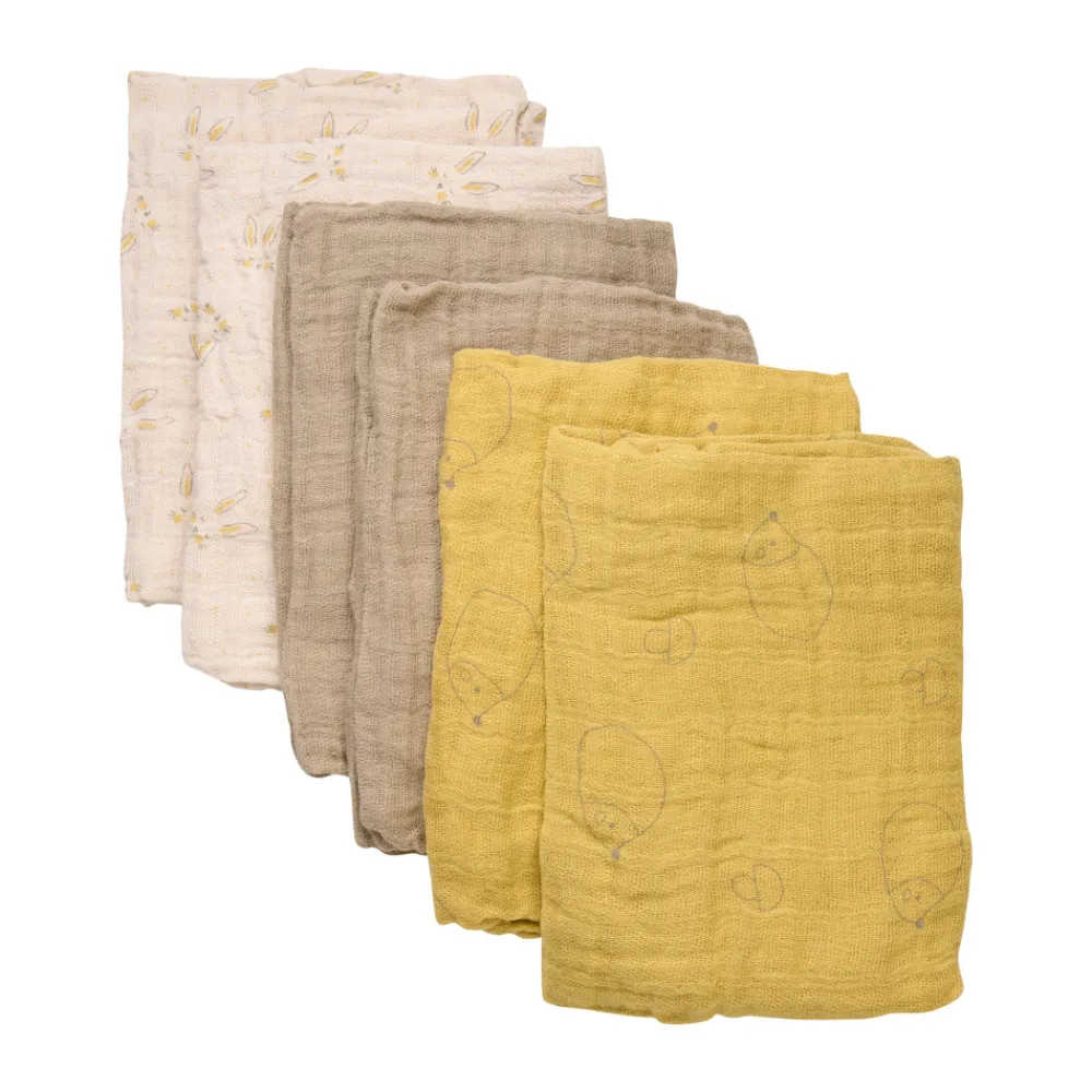 Pippi Øko. stofbleer (6-pak) - Rattan-Børn Stofbleer & Klude|Stofbleer