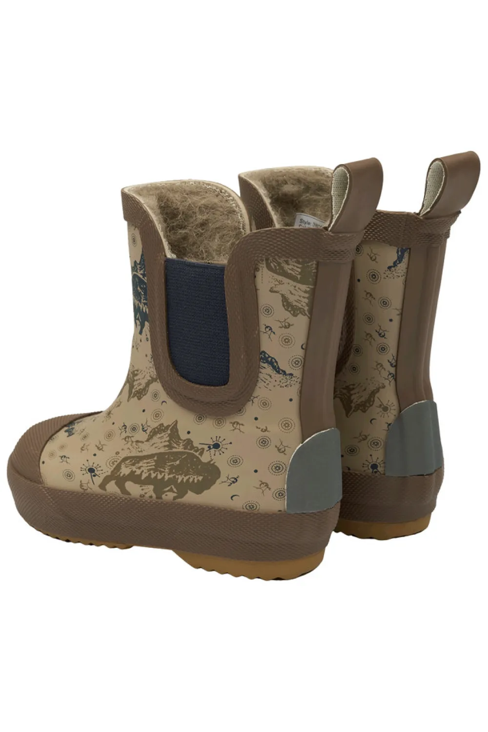 Mikk-Line Kort vinter Gummistøvle - AOP - Coriander- Korte Termostøvler