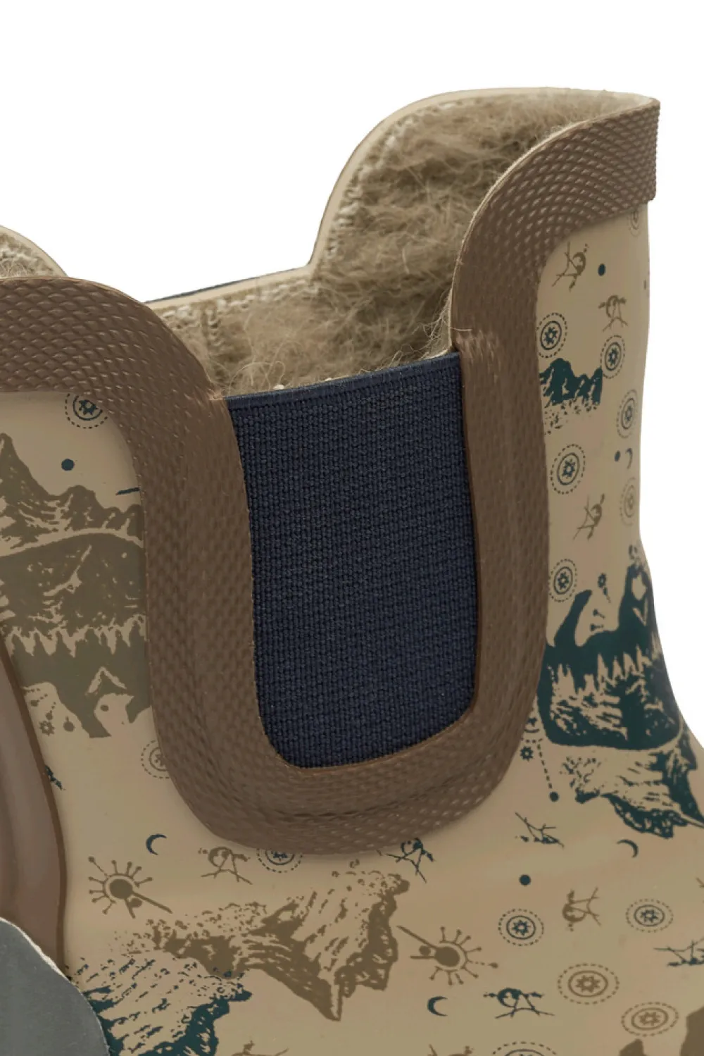 Mikk-Line Kort vinter Gummistøvle - AOP - Coriander- Korte Termostøvler