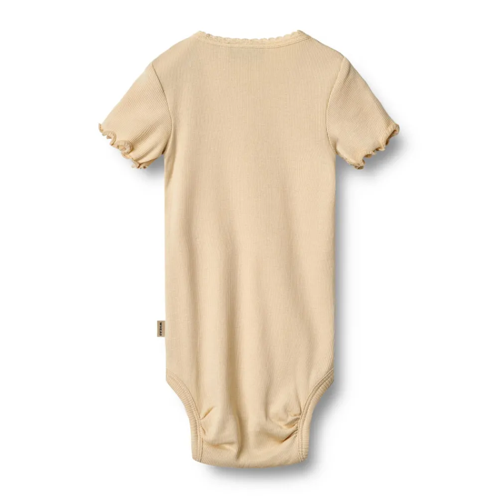 Wheat Kortærmet Rib Body Edna - 9430- Bodystocking Kortærmet