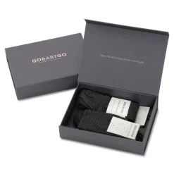 GOBABYGO Kravle start pakke - Dark grey melange- Skridsikre Strømper|Strømpebukser