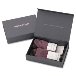 GOBABYGO Kravle start pakke - Misty plum- Skridsikre Strømper|Strømpebukser