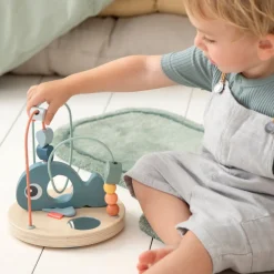 Done By Deer Kuglelabyrint Wally Blå- Trælegetøj