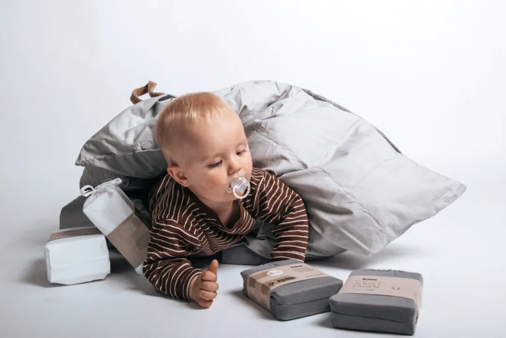 BeKids Lagen tremmeseng 60x120 - grå-Børn Lagner & Vådliggerlagner