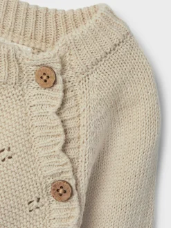 Lil' Atelier Laguna Strik Wrap Bluse - Turtledove- Cardigans, Veste & Trøjer