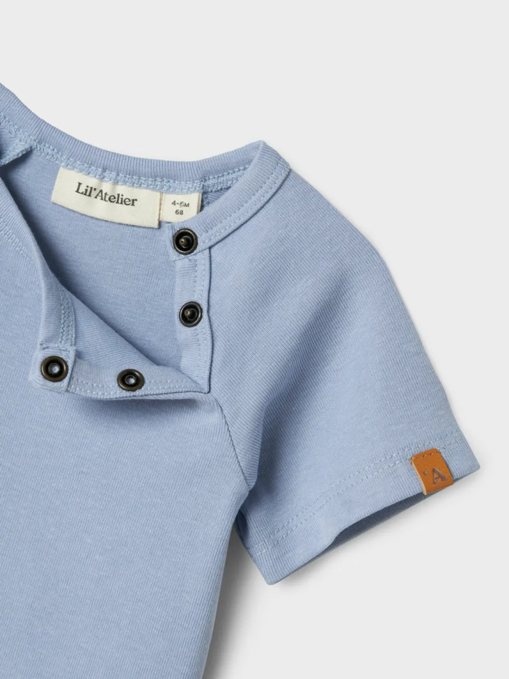 Lil' Atelier Lalo tab kortærmet slim body - ZEN BLUE- Bodystocking Kortærmet